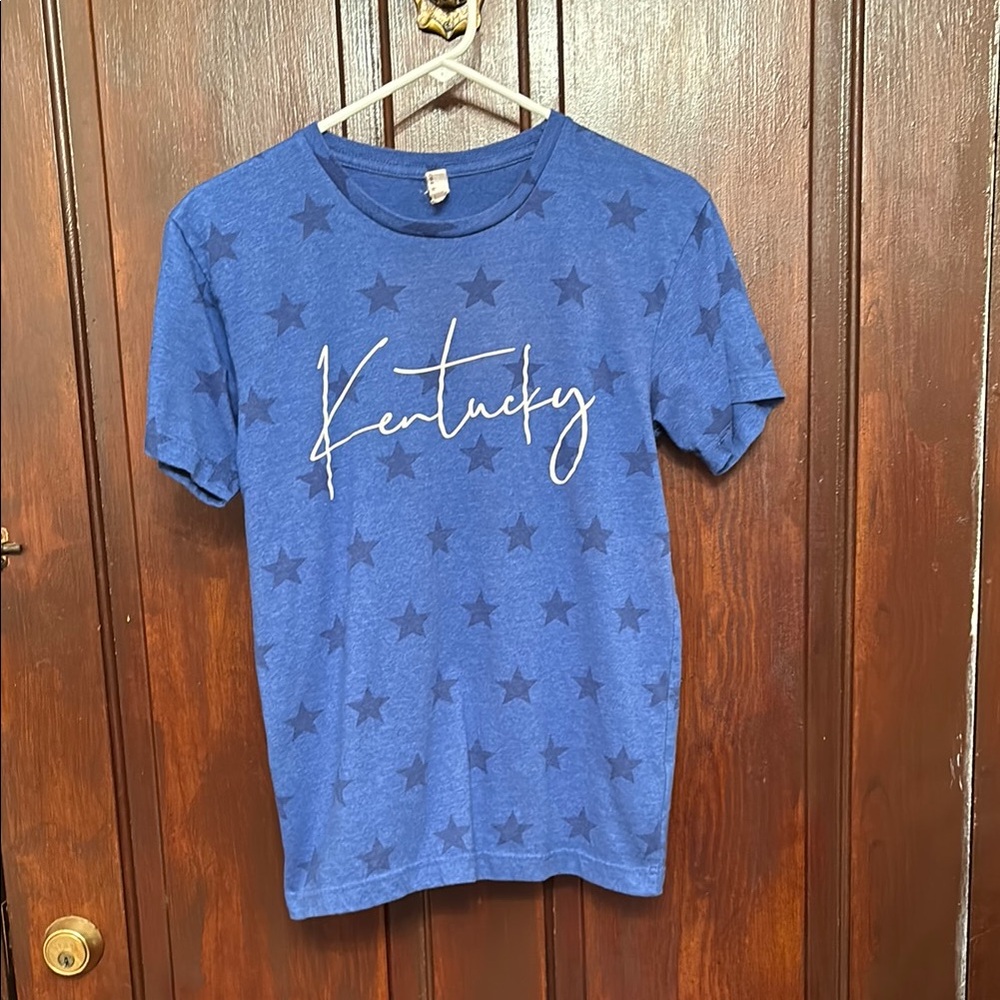 Royal Blue Short Sleeve Tee with star pattern
